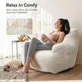 thumbnail image 4 of JESTOP Bean Bag Chairs, Tufted Soft Stuffed with Filler, Fluffy and Lazy Sofa, Cozy Chair for Bedroom Living Room Dorm Apartment, 4 of 6
