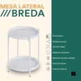 thumbnail image 2 of Mubson Mesa Auxiliar. Mesa Lateral Para Sala y Recámara Breda Blanca, 2 of 5