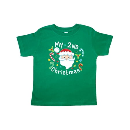 

Inktastic My 2nd Christmas Santa with Candy Canes Gift Toddler Boy or Toddler Girl T-Shirt