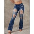 thumbnail image 4 of Vaqueros Flamingals, talle bajo, desgastados, corte ancho, pierna ancha, 4XL, 4 of 6