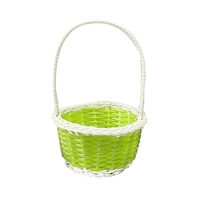 Mini Easter Baskets For Crafts Decor Mini Rattan Picnic Basket Kids Easter Baskets Empty Plastic Easter Basket For Easter Egg Hunt