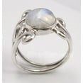 thumbnail image 2 of 925 Pure Silver Exclusive Rainbow Moonstone Gem Urban Style Ring Size 7, 2 of 3