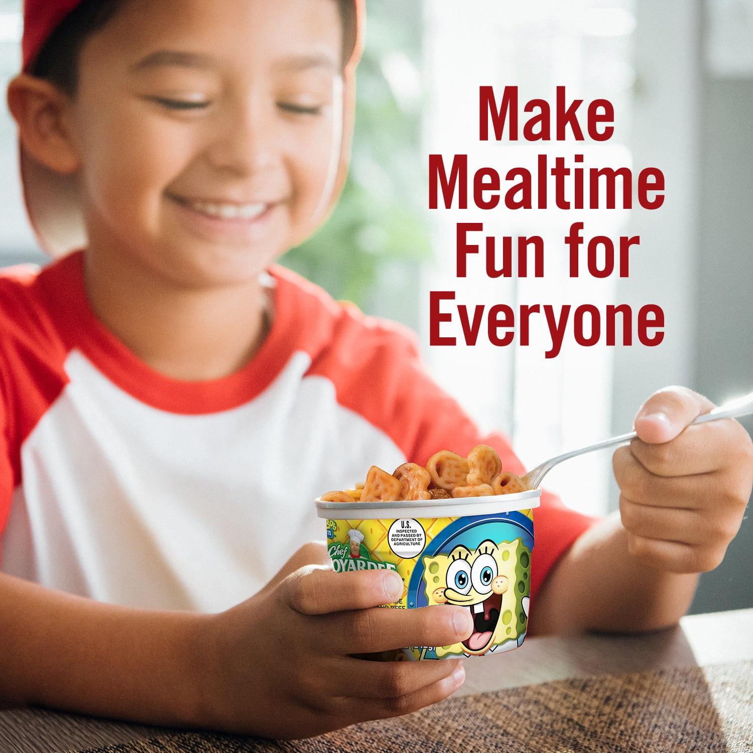 Chef Boyardee SpongeBob Pasta and Meatballs Made with Pork, Chicken, and Beef in Tomato Sauce, 7.5 Ounce