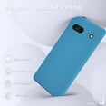 thumbnail image 4 of for Google Pixel 7a Case, Silicone Phone Case with 2 Screen Protector, Soft Anti-Scratch Microfiber Lining, Full Body Shockproof Slim Cover Support Wireless Charging, Blue, 4 of 8
