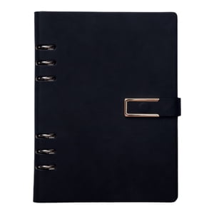 Composition Notebook, Refillable A5 Binder Notebook, Pu Leather Planner No Bleed Paper, Metal Buckle Design for Business Organizing, Cxui Binder Notebook