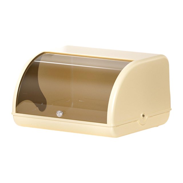 Contenedor de pan Soledad multiusos encimera cocina tapa gris transparente