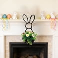 thumbnail image 5 of Kbndieu Wicker Woven Bunny Basket Hanging Wall Easter Spring Decor, Easter Rabbit Hanging Basket Wreaths for Front Door Indoor Outdoor Easter Home Decorations, 5 of 6