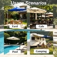 thumbnail image 3 of 11ft Cantilever Umbrella Replacement Canopy, Patio 8 Ribs Sun Umberlla Cover UV 50+ Protection Waterproof Cantilever for Garden, Backyard, Pool, 3 of 7