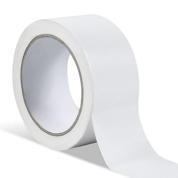 Cinta para ventanas, cinta de sellado, cinta de plástico para ventanas, cinta de sellado, resistente al agua, tira selladora sin residuos (blanca)