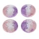thumbnail image 3 of 4x Artesanía De De Resina De Espalda Plana Para Joyería, Accesorio Para El Cabello DIY, Decoración Del Teléfono Rosa blanco púrpura Macarena cuenta semicircular de resina con espalda plana, 3 of 8
