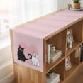 thumbnail image 6 of Table Runners 90 Inches Long Dress Scarves, Valentine's Day Farmhouse Coffee/Dining/Kitchen Table Runner for Living Room, Pink Love Heart Cats Modern Art 13x90 Inch, 6 of 9