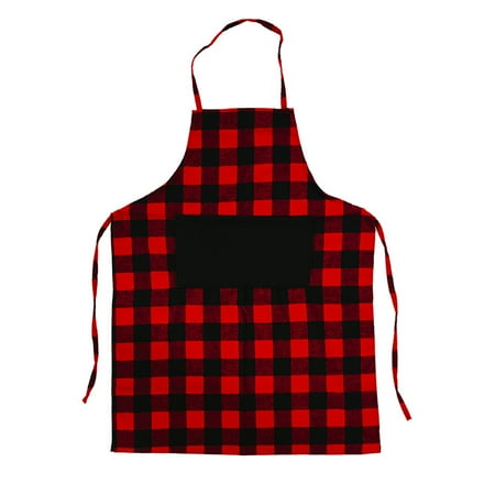 

HIABIO Christmas Plaid Apron New Year Dinner Party Ornament Home Kitchen Cooking Baking Restaurant Decoration