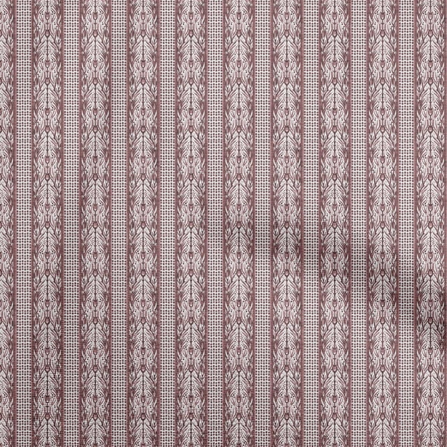 oneOone Georgette Viscose Rust Brown Fabric Asian Block Sewing Material Print Fabric By The Yard 42 Inch Wide