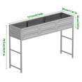thumbnail image 2 of Elevated Raised Garden Bed, 47.64in Metal Planter Box with Stand for Vegetables, Flowers, Herbs, Fruits – Indoor & Outdoor Gardening Solution for Patio, Balcony, Yard, 2 of 6