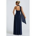 thumbnail image 4 of Women'S Off-the-Shoulder Tube Dress with Side Design, Suitable for Going Out Casual Elegant Club Party Long Dress Dark Blue L, 4 of 6