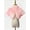 Pink, variant on Women's Solid Stand Collar Faux Fur Cape Shrug Wrap