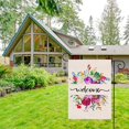 thumbnail image 2 of Rdsfhsp Spring Summer Welcome Garden Flag Floral Seasonal Linen Small Vertical 12x18 Double Sided Yard Lawn Flags for Outside Holiday Outdoor Decor, 2 of 5