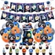 thumbnail image 2 of Decoración para fiesta de cumpleaños infantil con temática de astronauta, juego de tapones para tartas con globos y banderas de cohetes de astronauta, 2 of 6