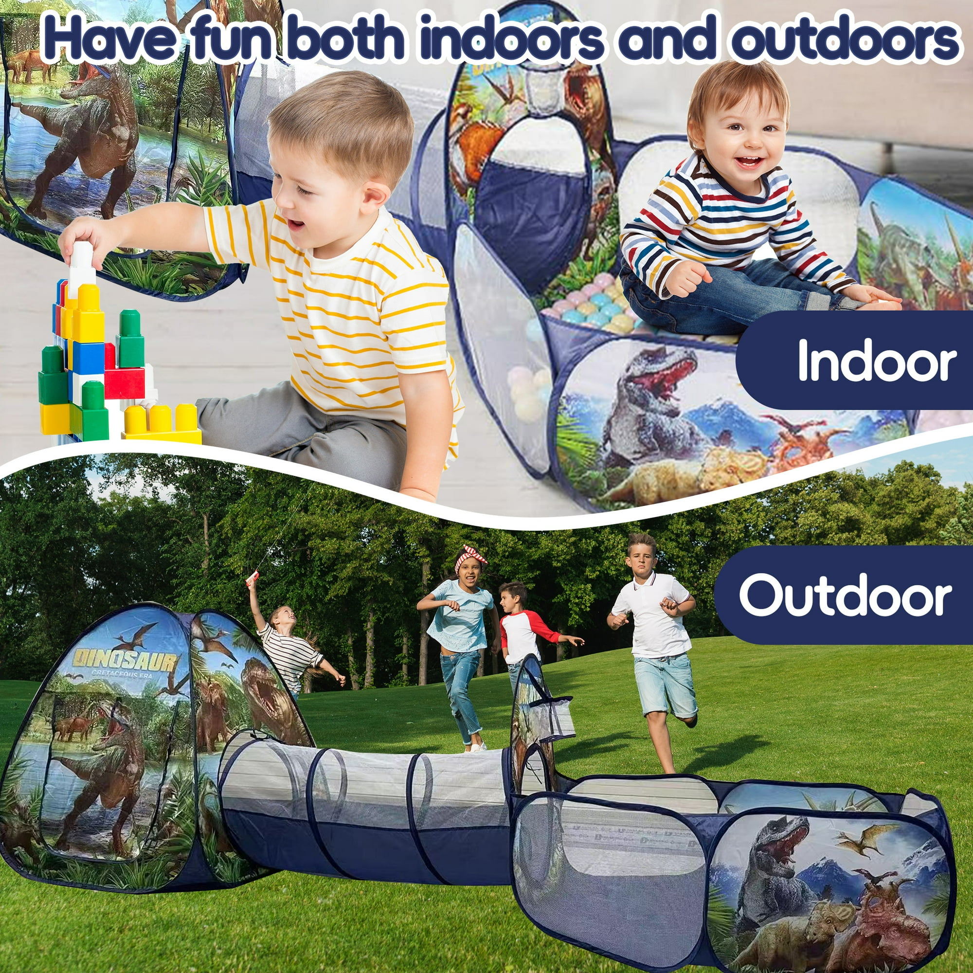 Photo 1 of 




Reviewers highlighted: appearance, set up, as a gift

Flash Deal
KOPPOP
Kids Play Tent, 3 in 1 Kids Play Tent Set with Tunnel and Ball Pit Indoor& Outdoor Dinosaur Play House For Toddlers Kids Toy Gifts