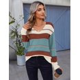 thumbnail image 5 of FUNING Womens Sweaters Fall 2025 Long Sleeve Knit Pullover V Neck Lightweight Crochet Sweater Tops Dressy Casual, 5 of 6