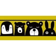thumbnail image 1 of IBA Indianbeautifulart Yellow Penguin|Rabbit & Bear Face Cartoon Fabric Laces For Crafts Printed Velvet Trim Fabric Sewing Border Ribbon Trims 9 Yards 3 Inches, 1 of 2