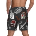 thumbnail image 4 of Gaeub Japanese Sushi Hashi Mens Swim Trunks Stretch Beach Shorts Quick Dry for Men Swim Shorts Swimwear with Pockets- Small, 4 of 9