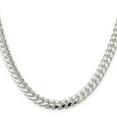 thumbnail image 2 of 925 Sterling Silver Curb Chain Styles Necklace 7 mm Domed w/ Side D/C 22 inch, 2 of 4