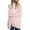 Pink, variant on Womens Fuzzy Fleece Open Front Hooded Long Cardigan Jackets Sherpa Outerwear Coats Gray M