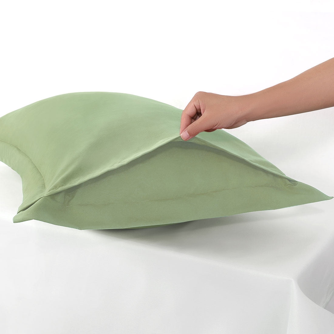 Unique Bargains 2-Pack Envelope Closure Pillow Sham King Sage