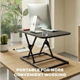 thumbnail image 4 of FunniHomi 27" Home Office Desk Riser Adjustable Standing Desk Converter Black, 4 of 8
