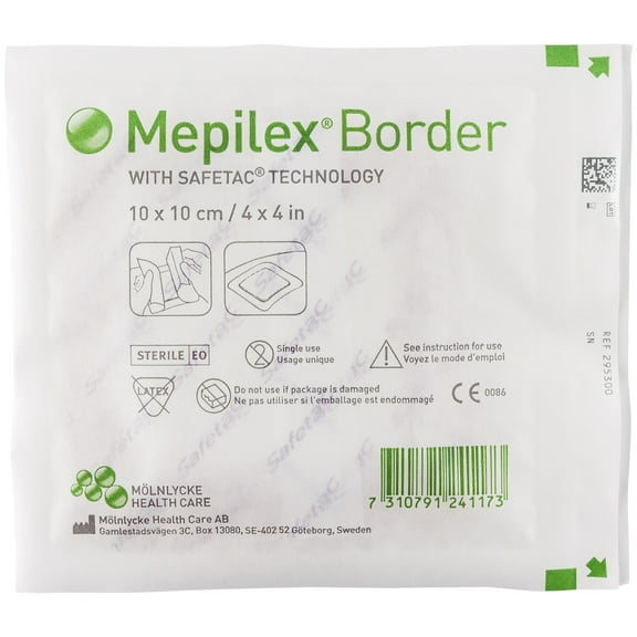 Molnlycke 295300 Mepilex Border Foam Dressing 4" x 4" - 1 Dressing