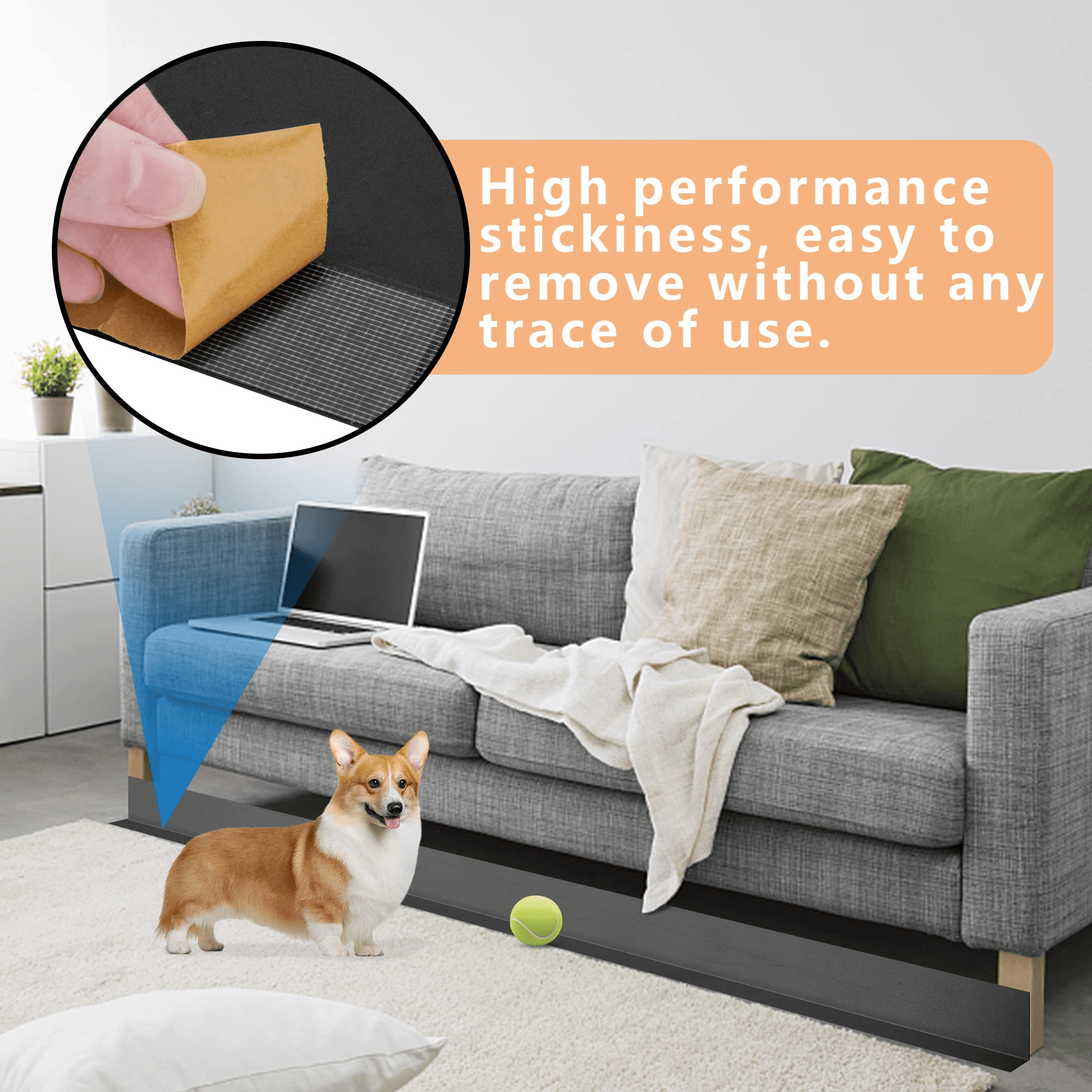 Under Couch Blocker,Adjustable Toy Blocker for Under Couch,Stop