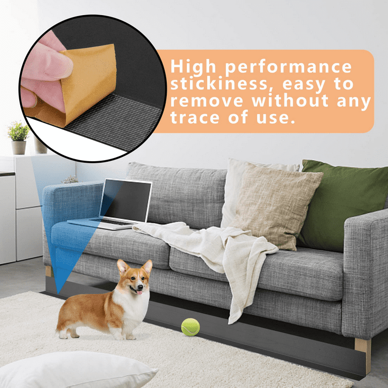 ECOHomes Under Couch Guards Toy Blocker - Barrier for Under Sofa, Bed & Furniture Bottom Stop Things from Going Under | Easy to Install Gap Bumper