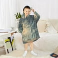 thumbnail image 6 of FORMRS Wearable Blanket Hoodie with Sleeves for Kids Cozy Flannel Sweatshirt, Retro Forest, 6 of 7