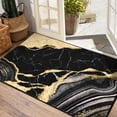 thumbnail image 6 of Bleum Cade Area Rugs for Doormat 2X3,Marble Swirl Abstract Rugs, Machine Washable Foldable Non Slip Outdoor Indoor Welcome Mat,Black Gold, 6 of 9