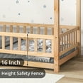 thumbnail image 7 of DreamBuck Full Size House Floor Bed with High Fence Guardrails, Wooden Montessori Bed Frame with Roof, Montessori Floor Bed Frame for Boys, Girls, Full Floor Bed for room, 7 of 7
