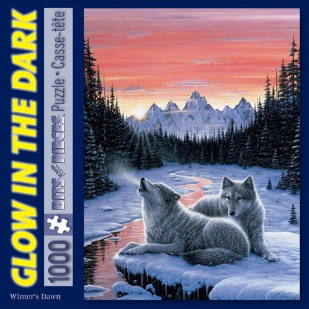 1000 Piece Glow-in-the-Dark Jigsaw Puzzle "Winter's Dawn" Snow by Jeff Tift