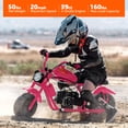 thumbnail image 5 of Arshin 40cc Gas Dirt Bike,20 MPH Mini Pit Bike with Off-Road Tires & Disc Brakes,Soft Spring Seat,160 Lbs Max Load,4-stroke(Pink), 5 of 8