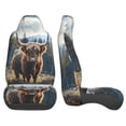 thumbnail image 4 of KAKALAD Beautiful highland cow Universal Car Seat Covers Set Vehicle Front Seats Protector 2 Pcs, 4 of 9