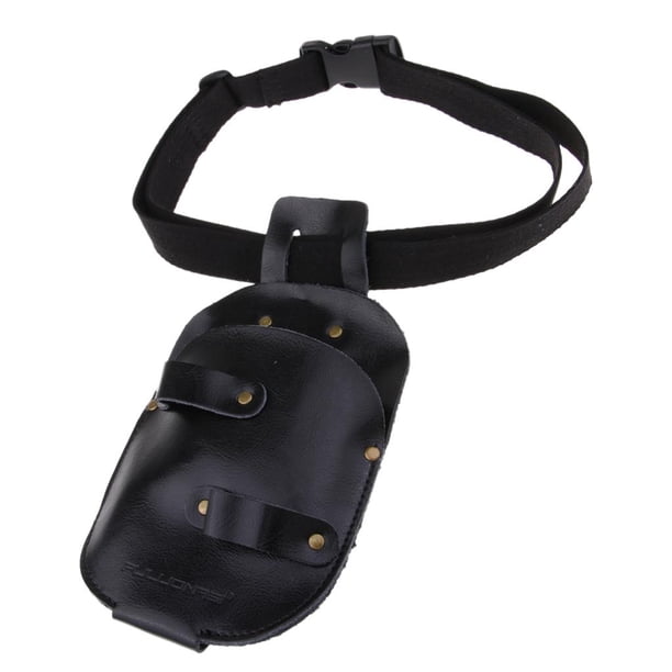 Peluca de material cuero Real Tijeras Bolsa Salon Peluquería Herramientas De Corte De cabellero De La Negro