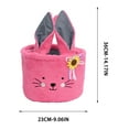 thumbnail image 3 of Easter Basket for Kids - Plush Bunny Basket with Handle, Easter Bucket for Egg Hunt, Easter Decorations & Gifts for Boys and Girls (Light Pink) by PALIFEUR, 3 of 6
