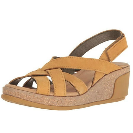 El Naturalista Womens Leaves N5002 Slingback Wedge Sandal Curry 41 EU 10 M US