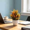 thumbnail image 6 of Artificial Plants Potted - Orange Fall Faux Flowers - 6.3in, 0.11lb Plastic Small Bonsai for Indoor Decor for Mother's Day, 1-Pack, 6 of 6