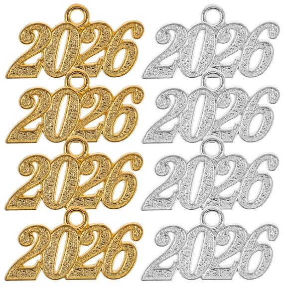 KAKOWELY 20 Pcs Pendentif Numéro 2026 Année Classe de 2026 Bijou Charme Collier Bracelet Accessoires pour Bricolage Collation des Grades Célébrations du Nouvel An, 1.26x"X0.67"X0.08 Pouces