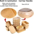 thumbnail image 5 of Brown Meal Prep Containers With Lids, Disposable Kraft Paper Bowls with Lids, Freezer Meal Prep Containers Disposable with Lids, Rectangle Food Containers Party Supplies Treat Bowls (25.36oz,60PCS), 5 of 8