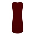 thumbnail image 5 of Vestido de cuello redondo con botones en la parte superior del tanque de color sólido sexy informal de verano a la moda para mujer Pompotops  ghjkhdj6343, 5 of 5