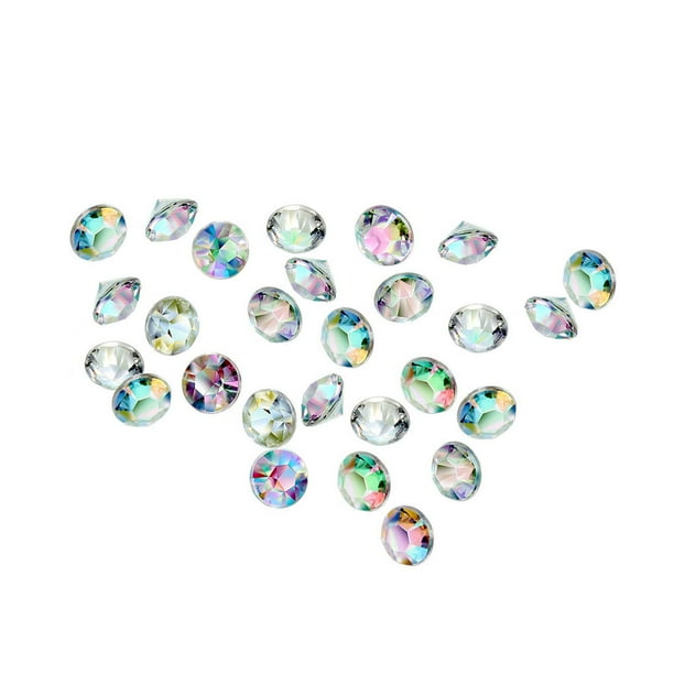 Paquete de 1000 diamantes de imitación Sonducket Adornos acrílicos Relleno de medias Gemas dispersas Decoraciones de Boda plata blanco 6MM