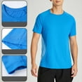 thumbnail image 5 of Men's Sports T-shirts Crewneck Short Sleeve Undershirt Casual Elastic Fitness Running Gym Workout Cool Exercise Athletic Tee, 5 of 7