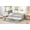 Gray#2, variant on Twin Size Adjustable Bed Base, L-Shaped Twin Size Loft Bed with Ladder and Slide, Gray, Gray Bed Frames,Solid Wood+Mdf Platform Bed Frames, Furniture Bedroom Furniture Beds, Frames & Bases