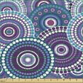 thumbnail image 2 of Ambesonne Purple Fabric by the Yard Upholstery, Circular Dots Pattern, 1 Yard, Multicolor, 2 of 5